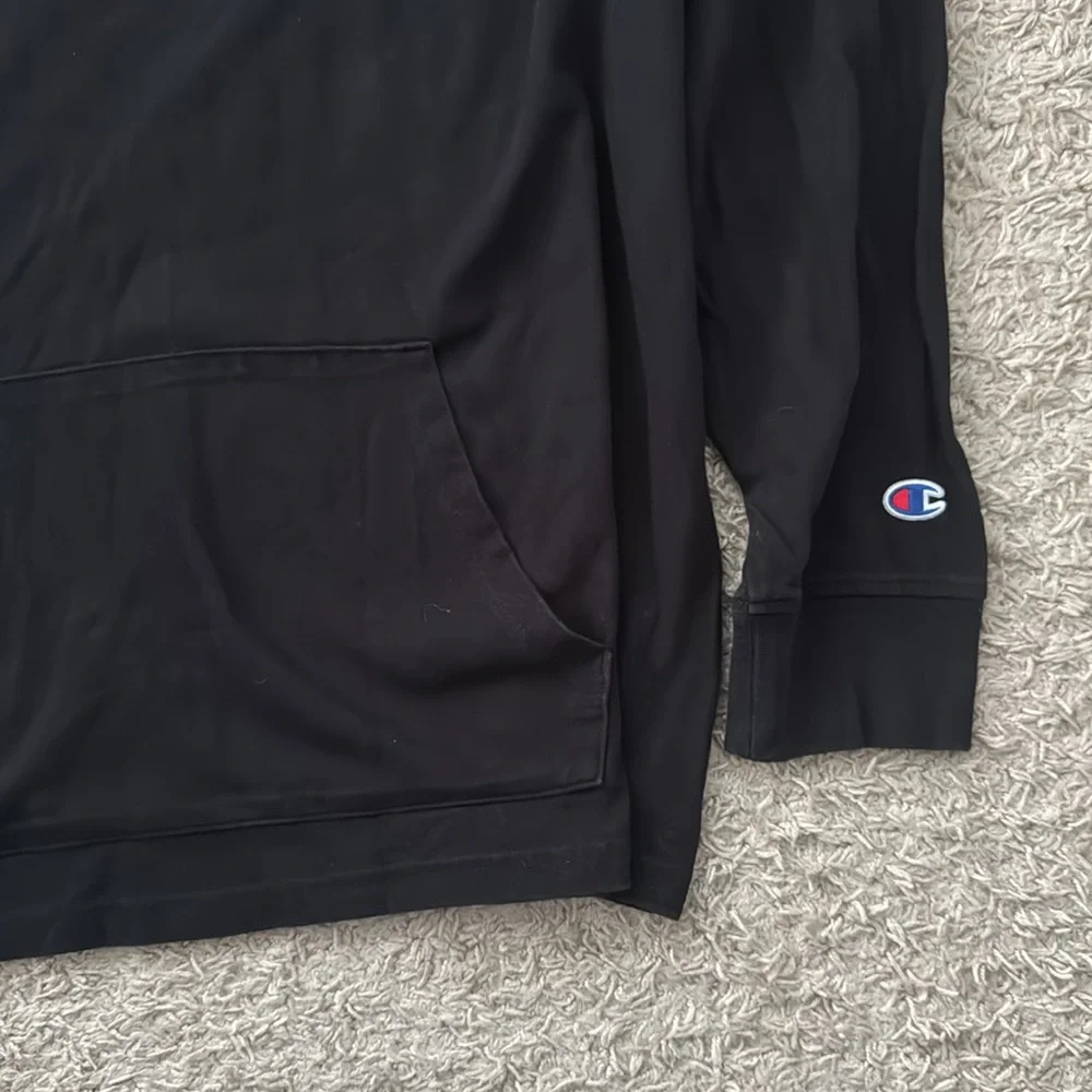 EUC Men’s Champion Black/White Script MidWeight Hoodie in Size 2XL - Picture 6 of 9